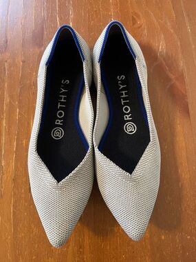 Rothy's The Point Grey Flax Birdseye Ballet Slip On Flats Women's Size 6.5